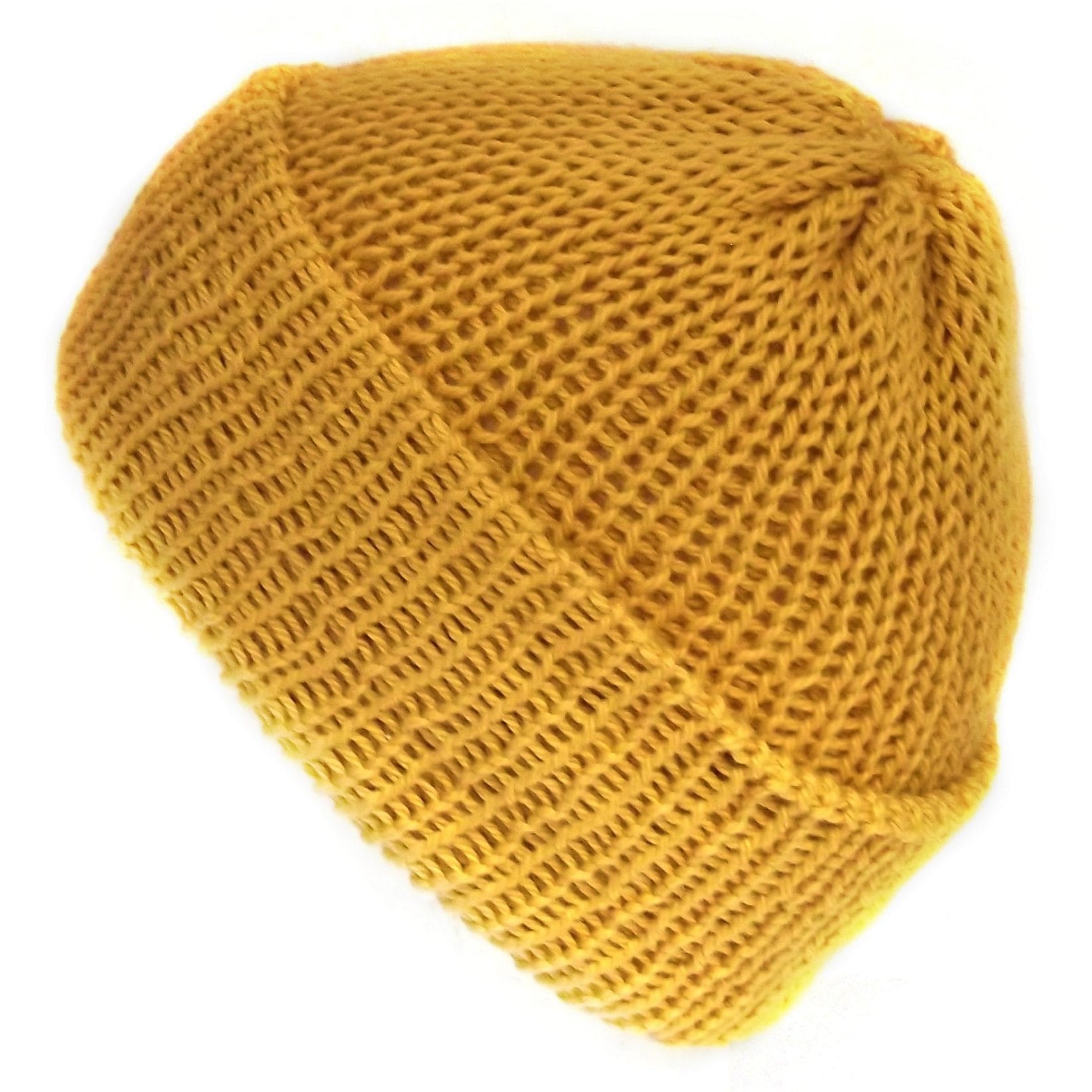 yellow cotton beanie, Unisex, Handmade in Scotland – Lelsloom